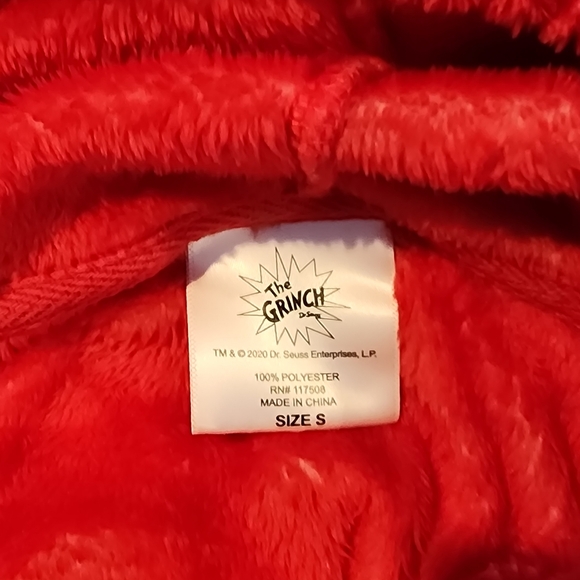 The Grinch Plush Naughty  Hoodie  Size S - Picture 2 of 4
